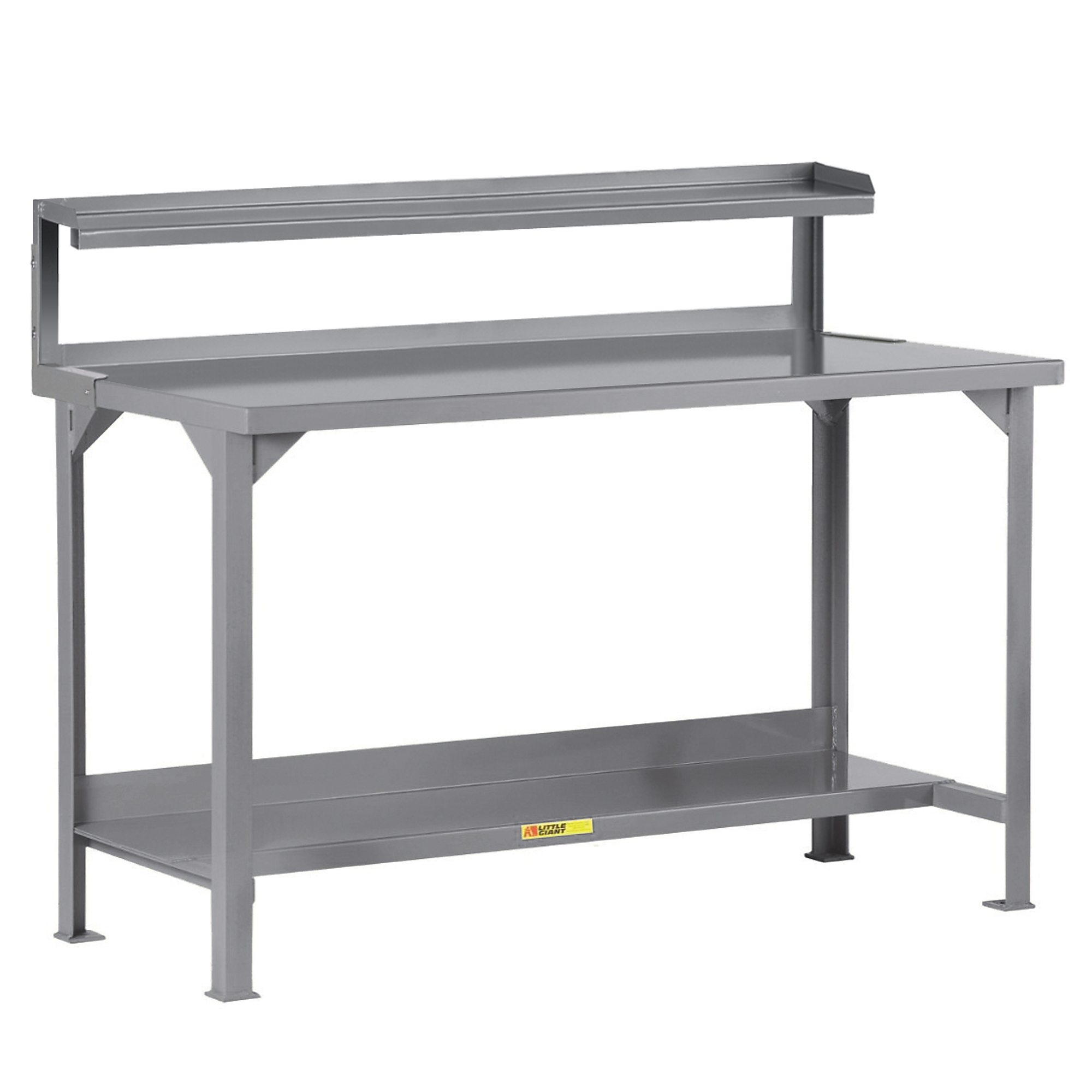 Little Giant Welded Workbench - 36in. x 60in., Adjustable Height, 4500-Lb. Capacity, Riser Shelf, Model# WST2-3660-36-RS